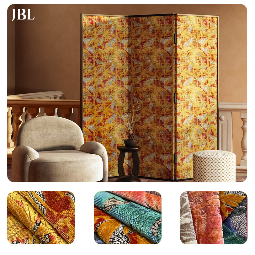 JBL Tessuto in velluto a pelo corto di alta qualità Moda Nuova collezione Design di lusso Velluto jacquard stile moderno per divano